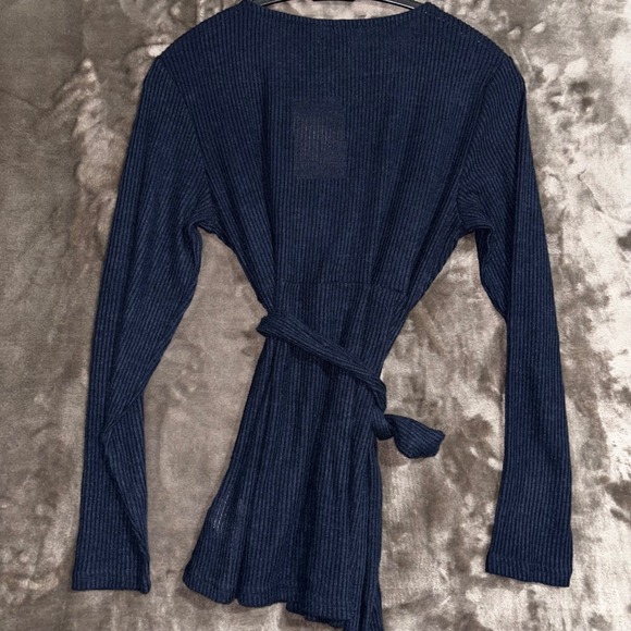 Vero Moda Maternity Navy Blazer Wrap Top‎ Long Sleeve L New with Tags - Picture 3 of 10